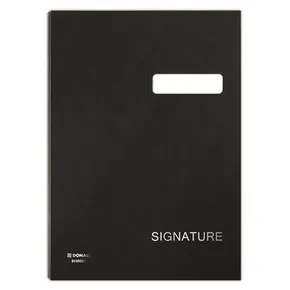 Unterschriftenbuch, schwarz, Kunstleder, A4, 19 Blatt, DONAU